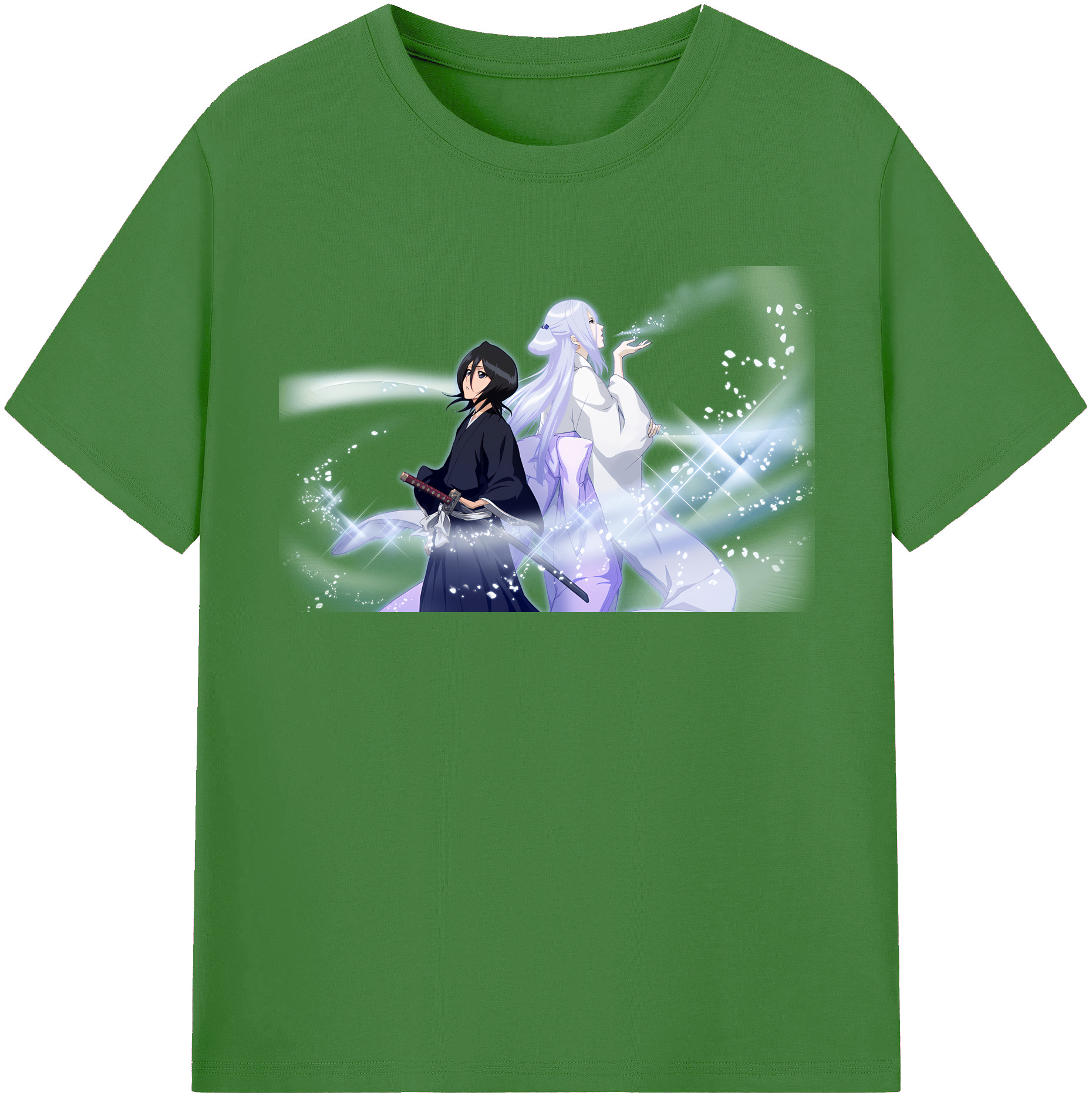 （画像用） ブリーチ 朽木ルキア BLEACH Kuchiki Rukia レディースカジュアルプリントTシャツ（綿100％）